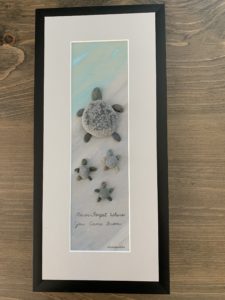 Never Forget Where You Came From-Pebble Art Family (will replicate/customize # of turtles)