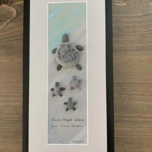 Never Forget Where You Came From-Pebble Art Family (will replicate/customize # of turtles)