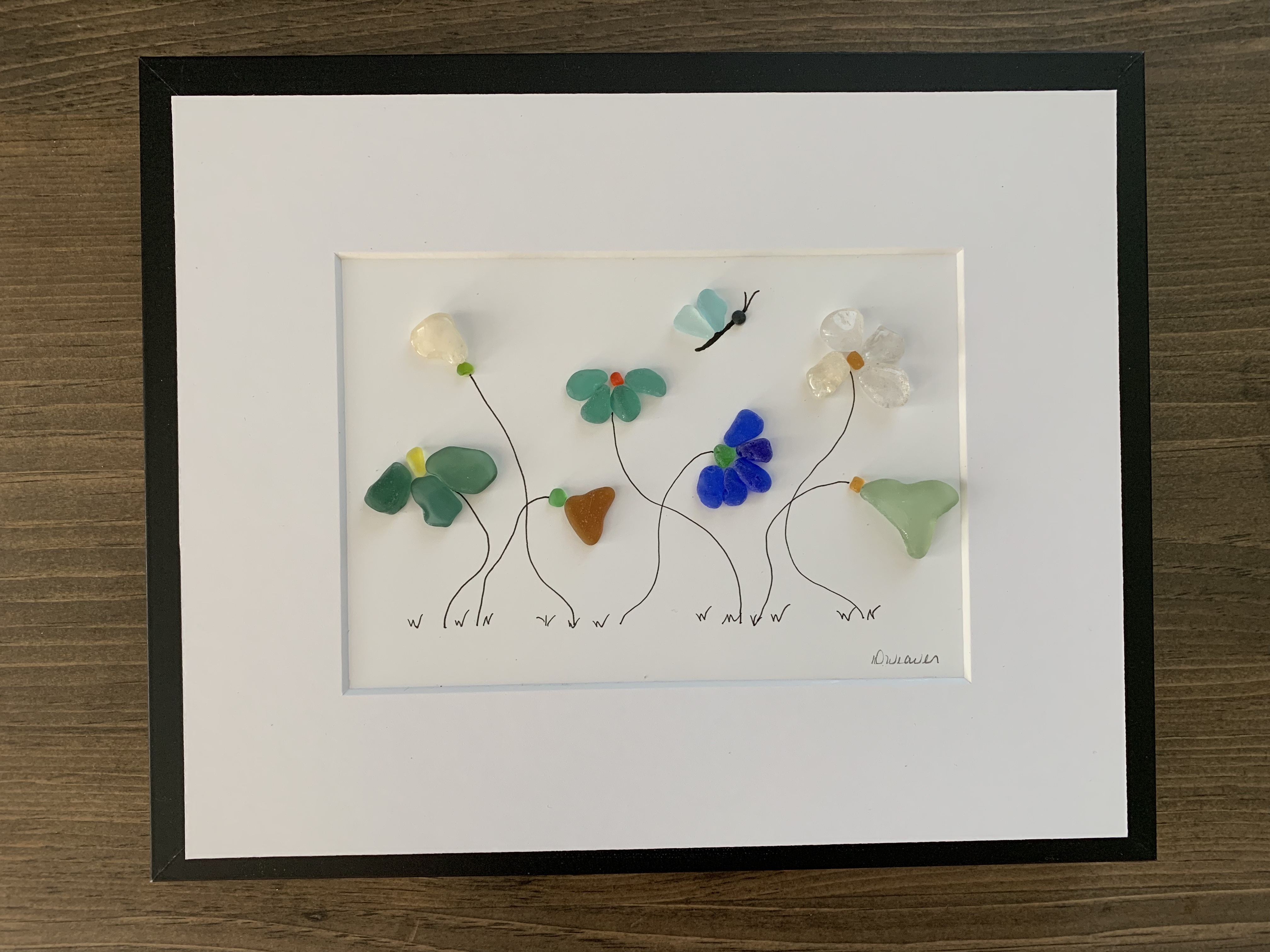 Dragonfly Garden - pebble art (may be able to replicate-email me)