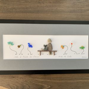 All I Need Is Love and a Cat - Pebble Art (will replicate)