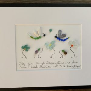 May you Touch Dragonflies - Sea glass pebble art (may be able to replicate-email me)