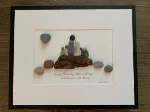 Every Family has a Story- Welcome to Ours- family pebble art (will replicate)