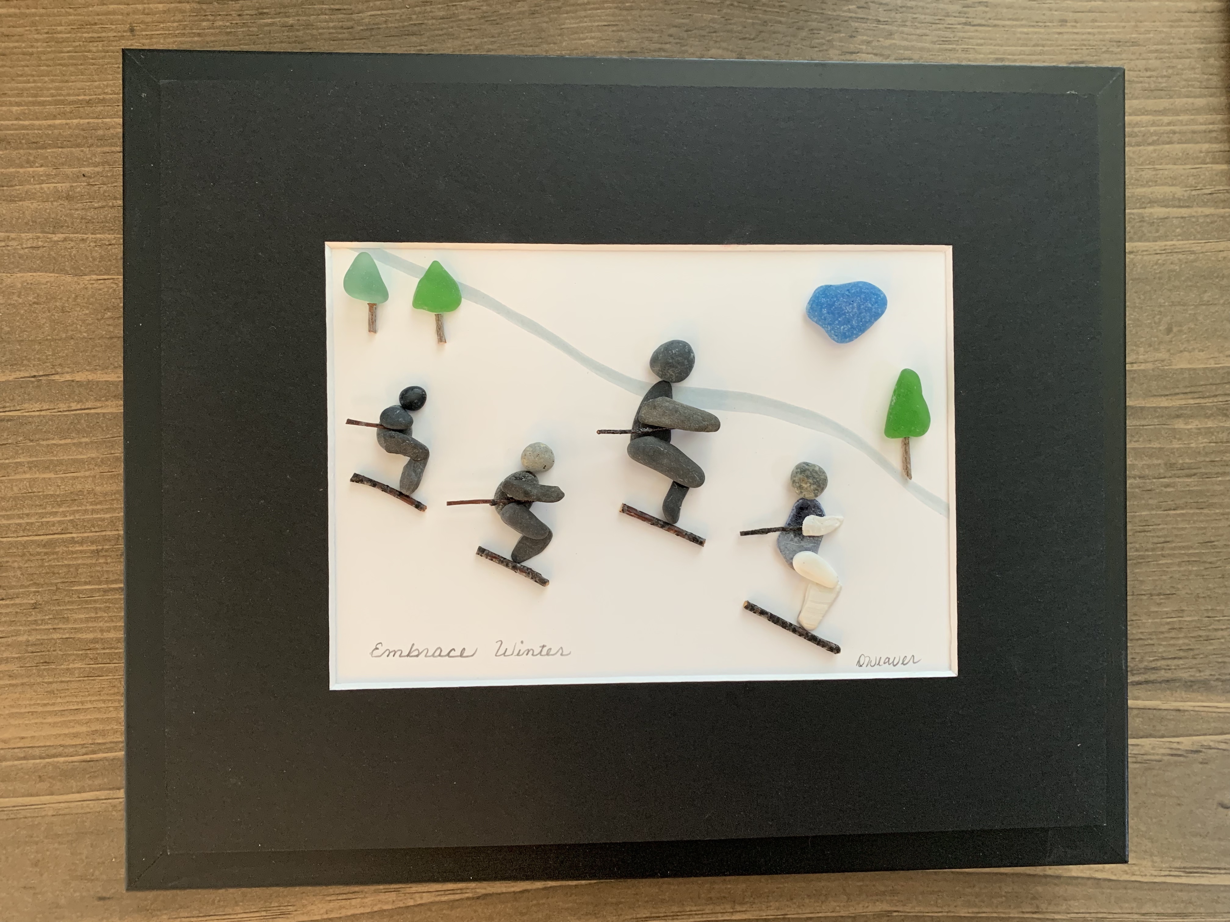 Embrace Winter - Pebble Art (will replicate)