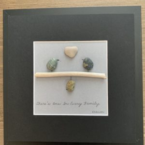 There's One in Every Family- Pebble art (will replicate/customize # of birds)