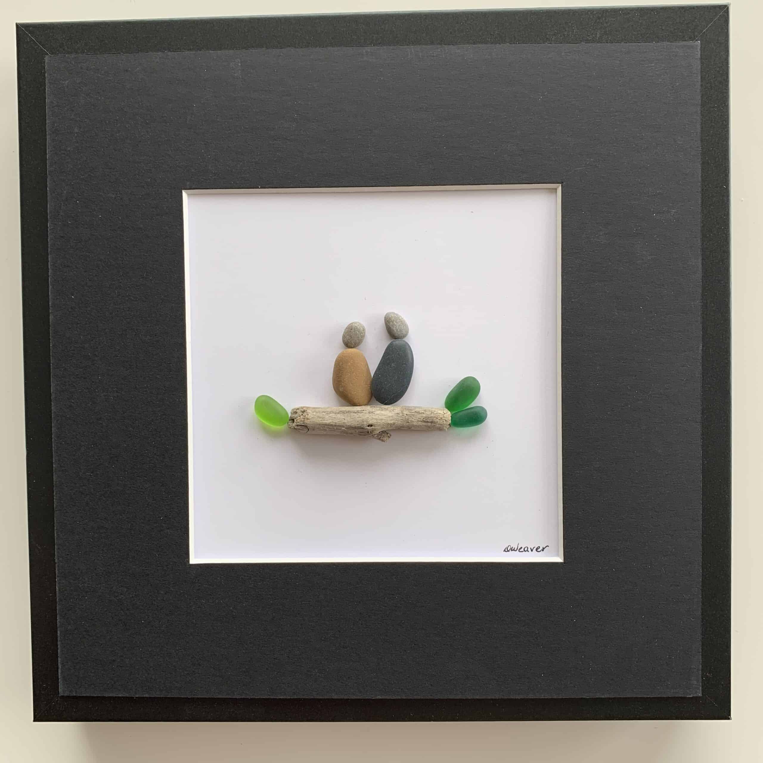 "US" couple pebble art (will replicate)